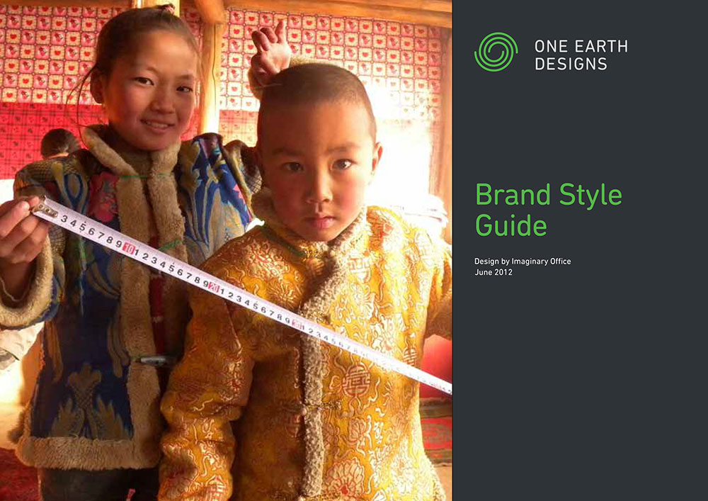 One Earth Designs style guide cover