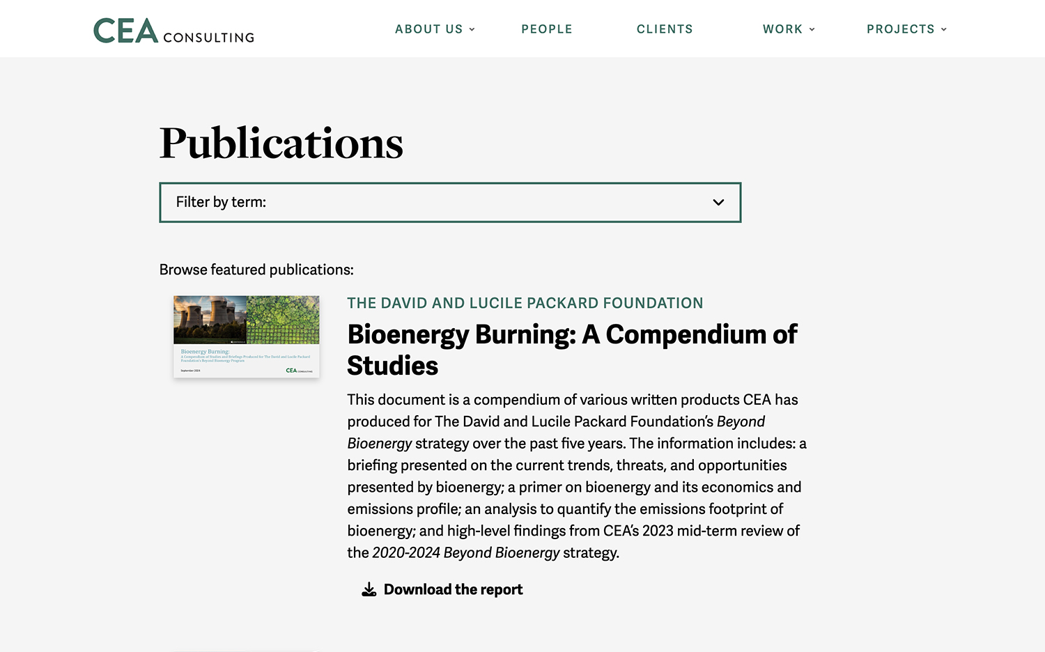 website publications page