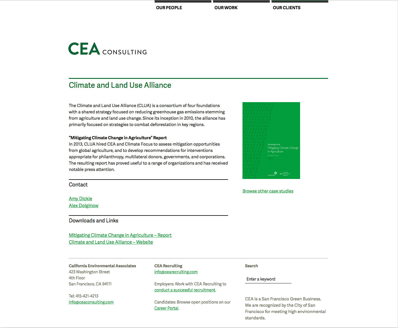 CEA website page