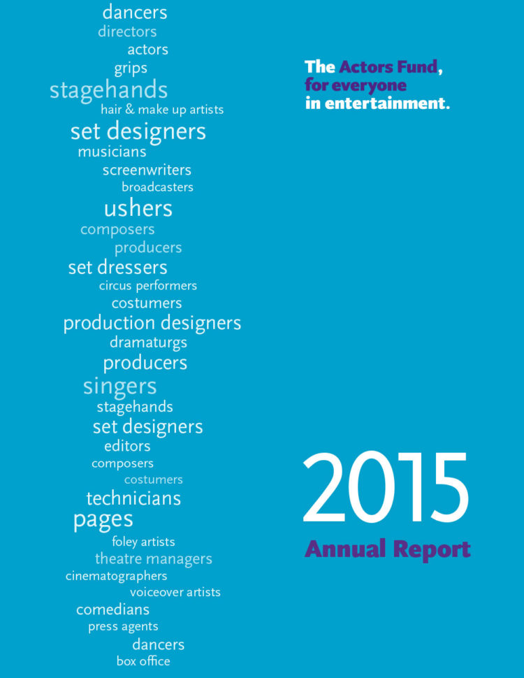 Actors Fund Annual Report cover