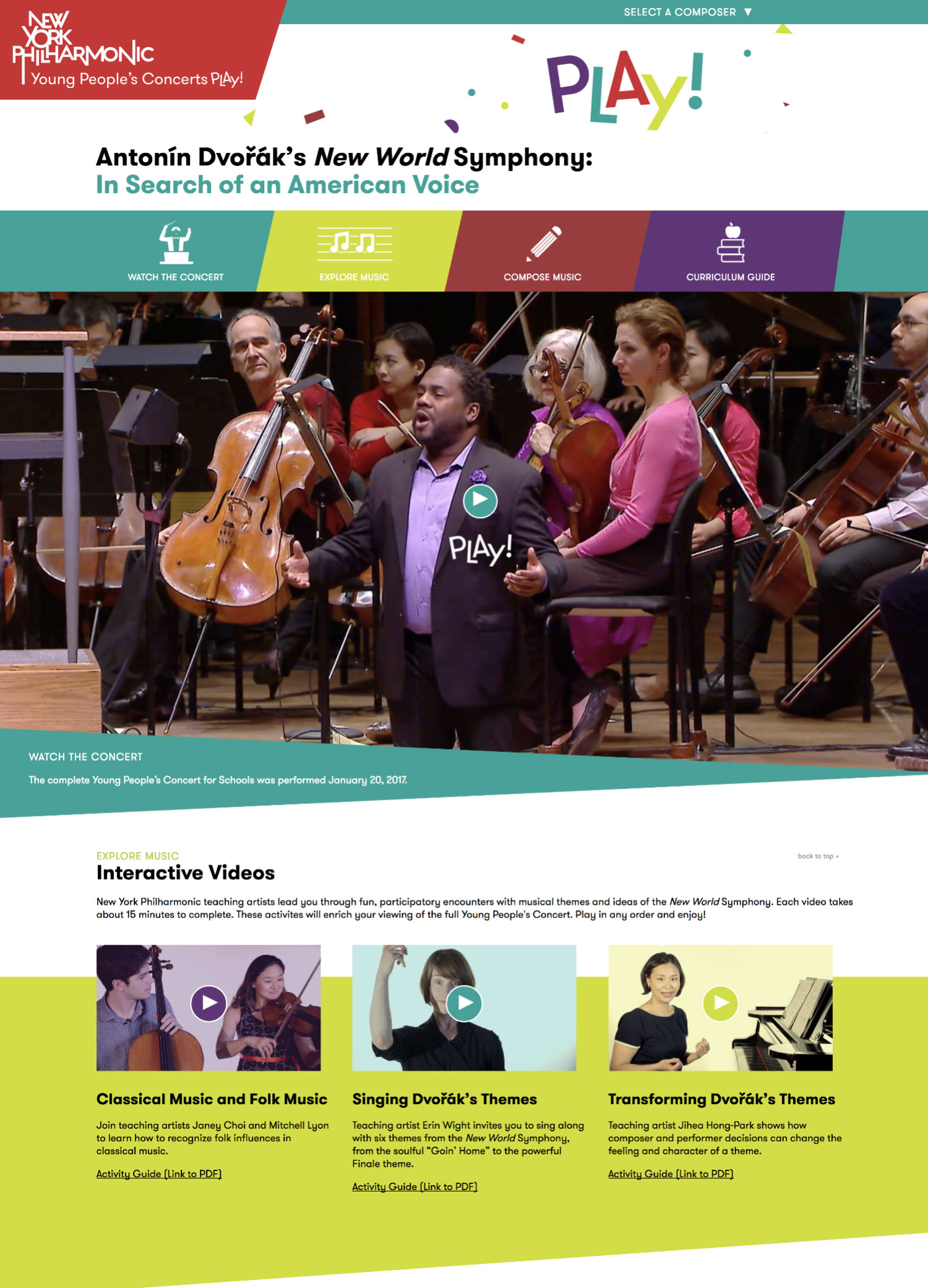 new york philharmonic YPC website