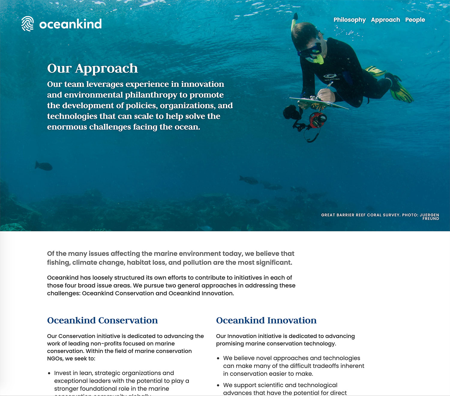 Oceankind website page