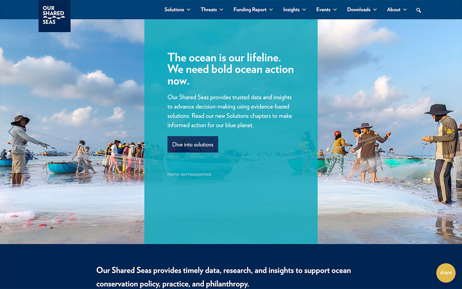 Our Shared Seas website Home page