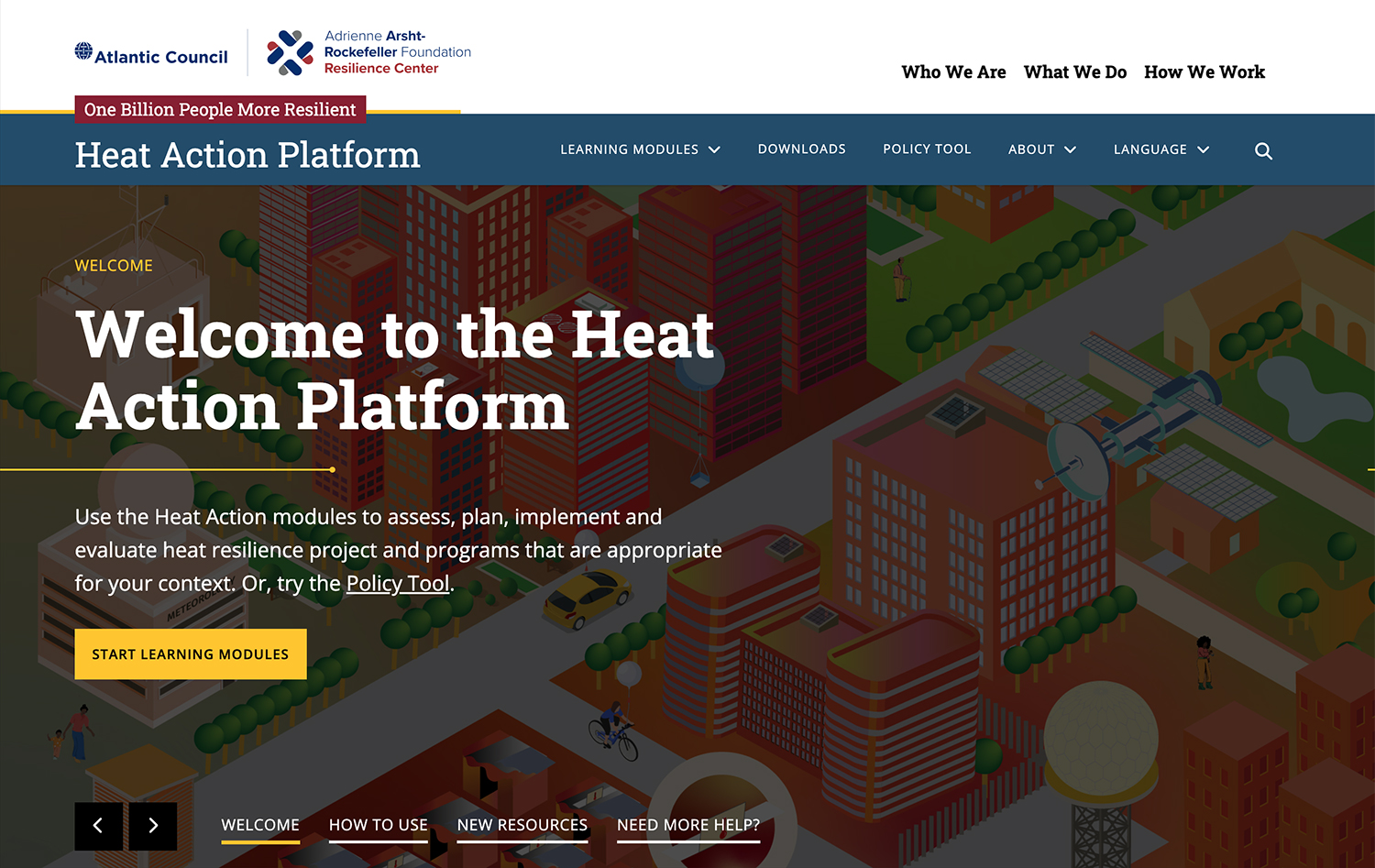 Heat Action Platform landing page