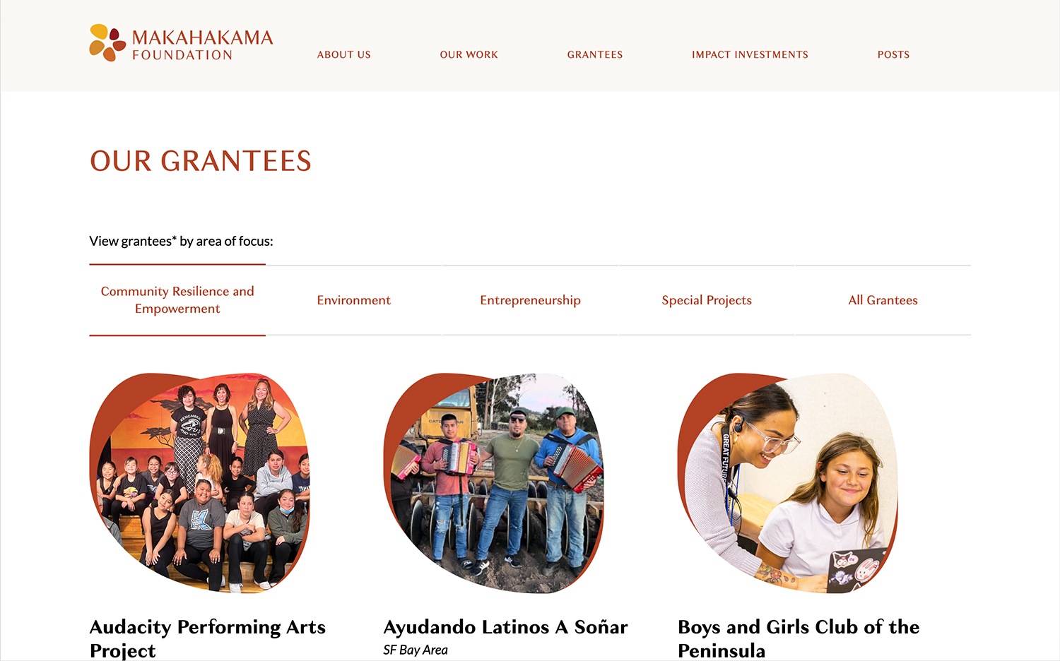 Makahakama Foundation web page