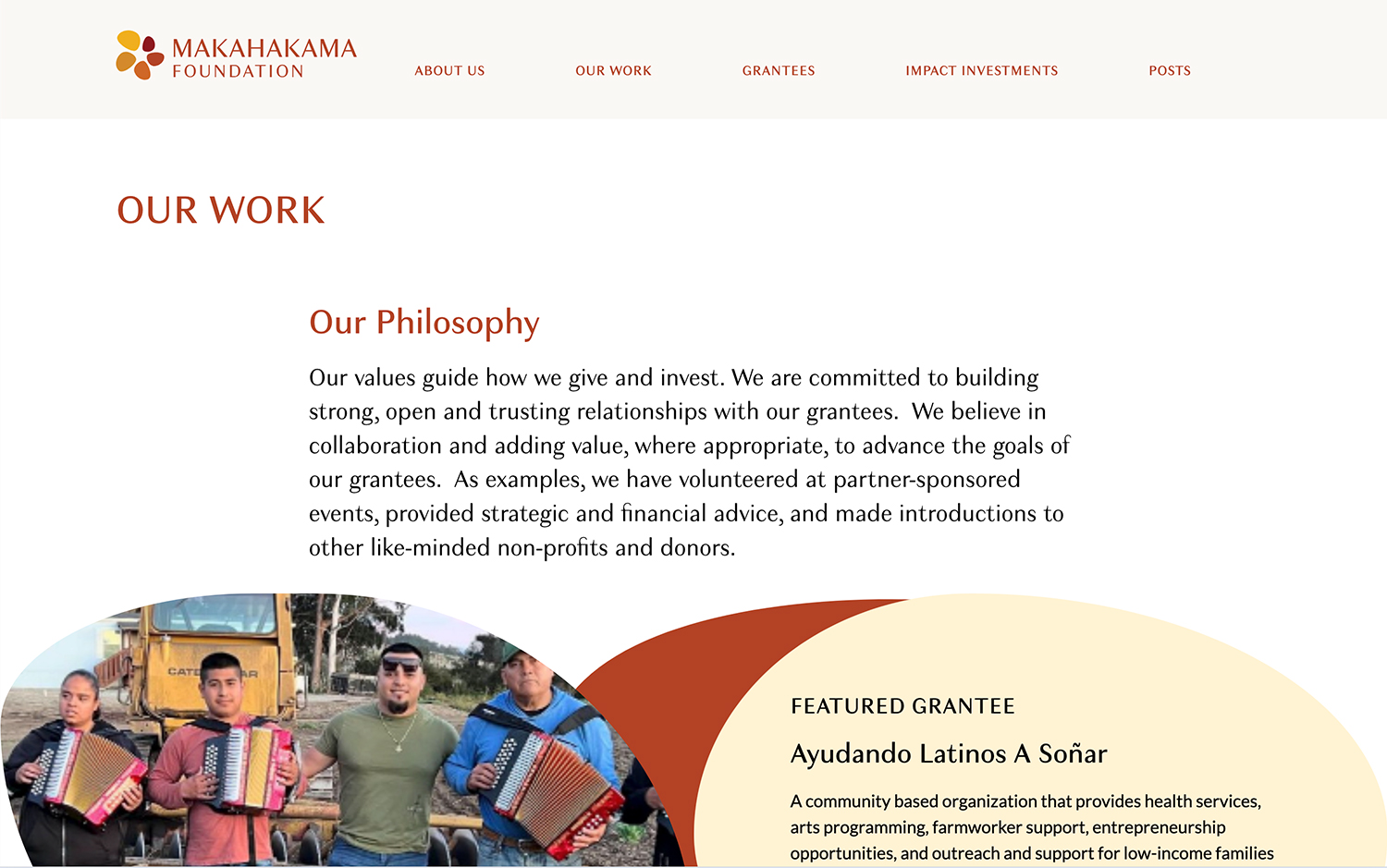Makahakama Foundation web page
