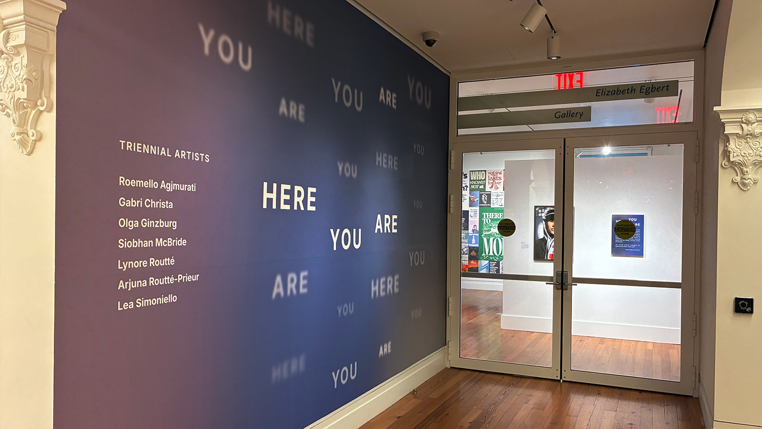 Here You Art gallery entrance wall