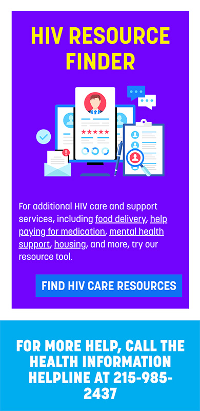 HIV resource finder tool mobile layout